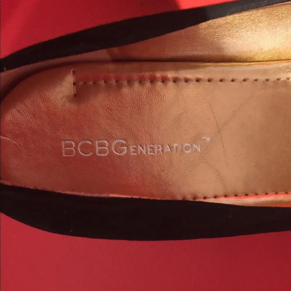 BCBGeneration suede platform shoes.